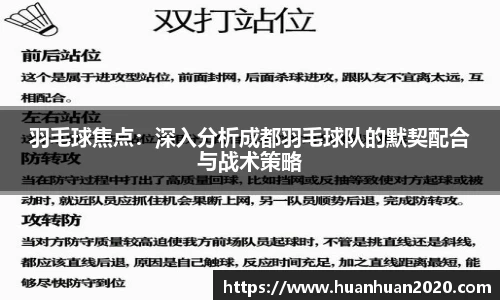 羽毛球焦点：深入分析成都羽毛球队的默契配合与战术策略